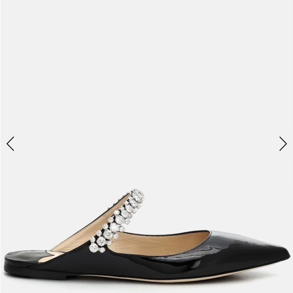 Elegant Jimmy Choo Black Flats NEW - Picture 4 of 11